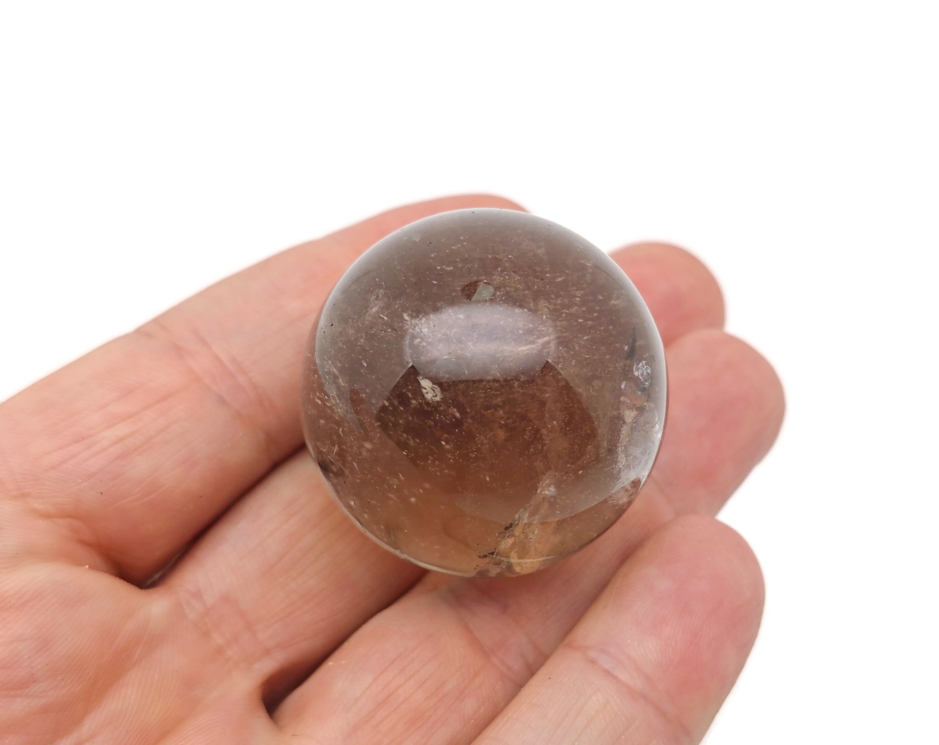 Smoky Quartz Sphere Stone A++ – Crystal Ball - Healing Crystal Stones – Crystal Decor – 35-40mm - Ba1049