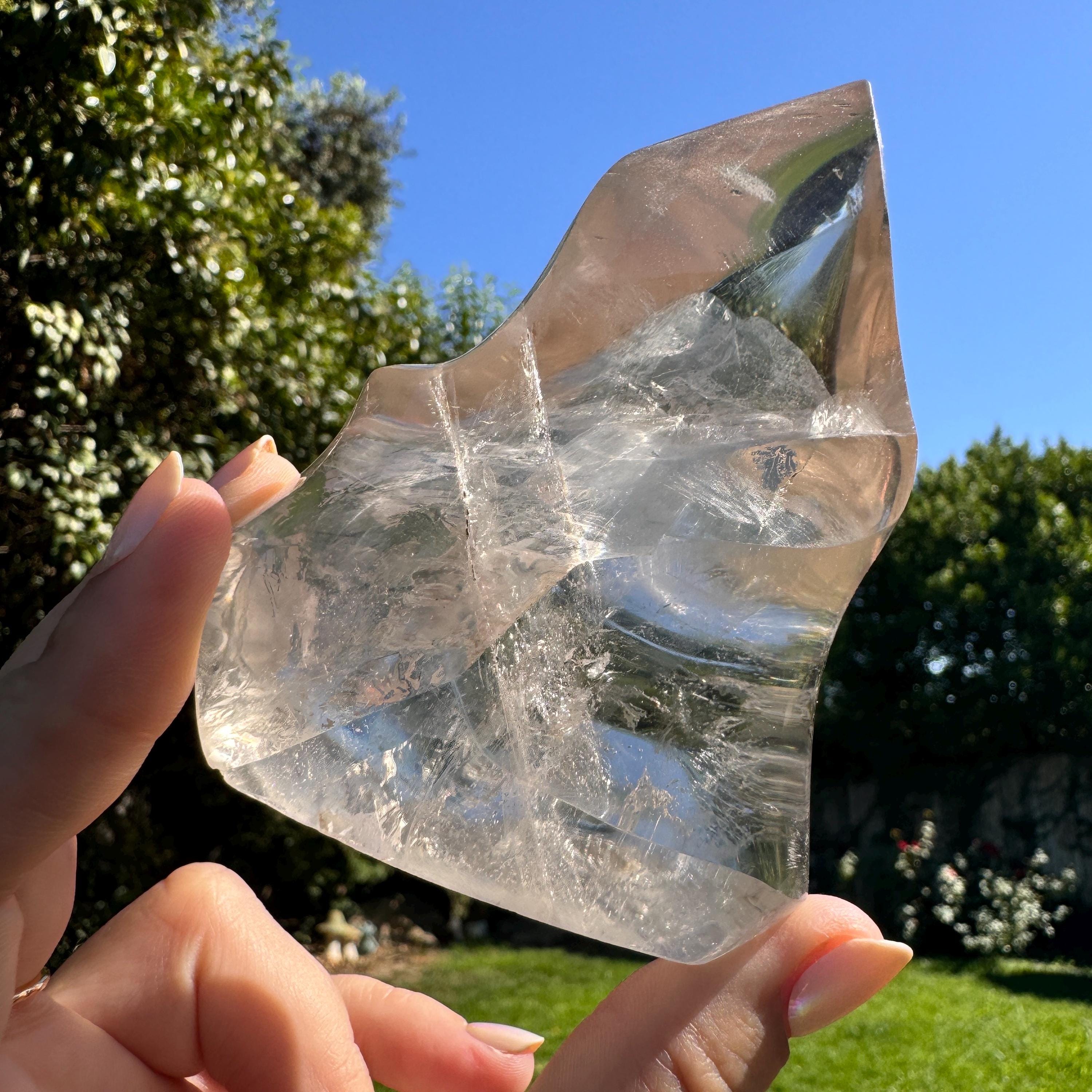 Ultra Clear Smoky Quartz Freeform | Smoky Freeform Crystal | Crystal Freeforms | Smokey Quartz