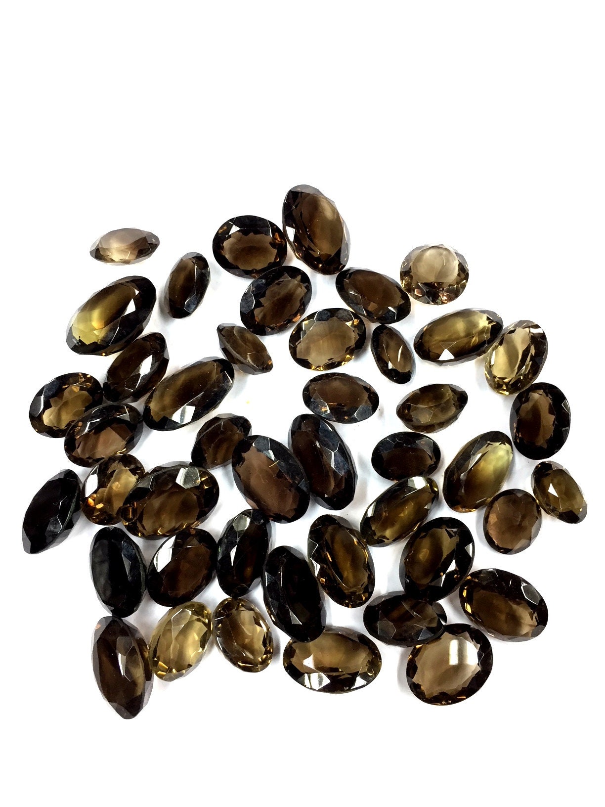 Wholesale Lot Natural Stone Smoky Quartz Faceted Oval Cut Loose Stone Free Size 1000 Carat Superb Quality