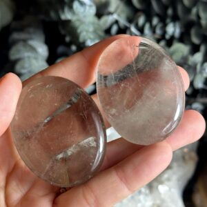 Smoky Quartz Worry Stone, Pocket Stone Smoky Quartz Worry Stone, Pocket Stone