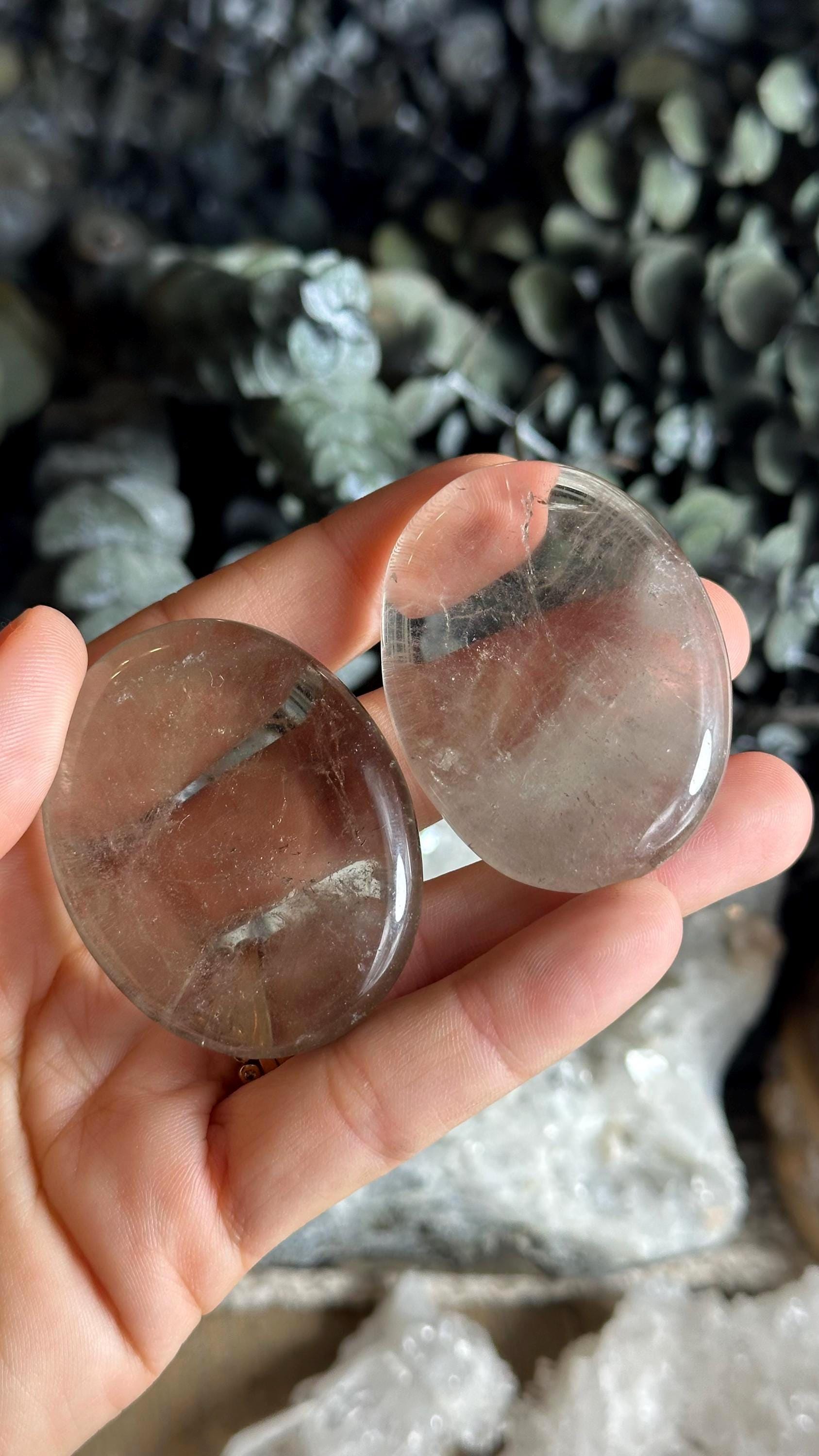 Smoky Quartz Worry Stone, Pocket Stone
