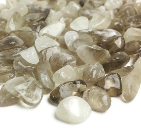 Smoky Quartz Crystal: 100g Tumbled Polished Chips (5-9 Mm)