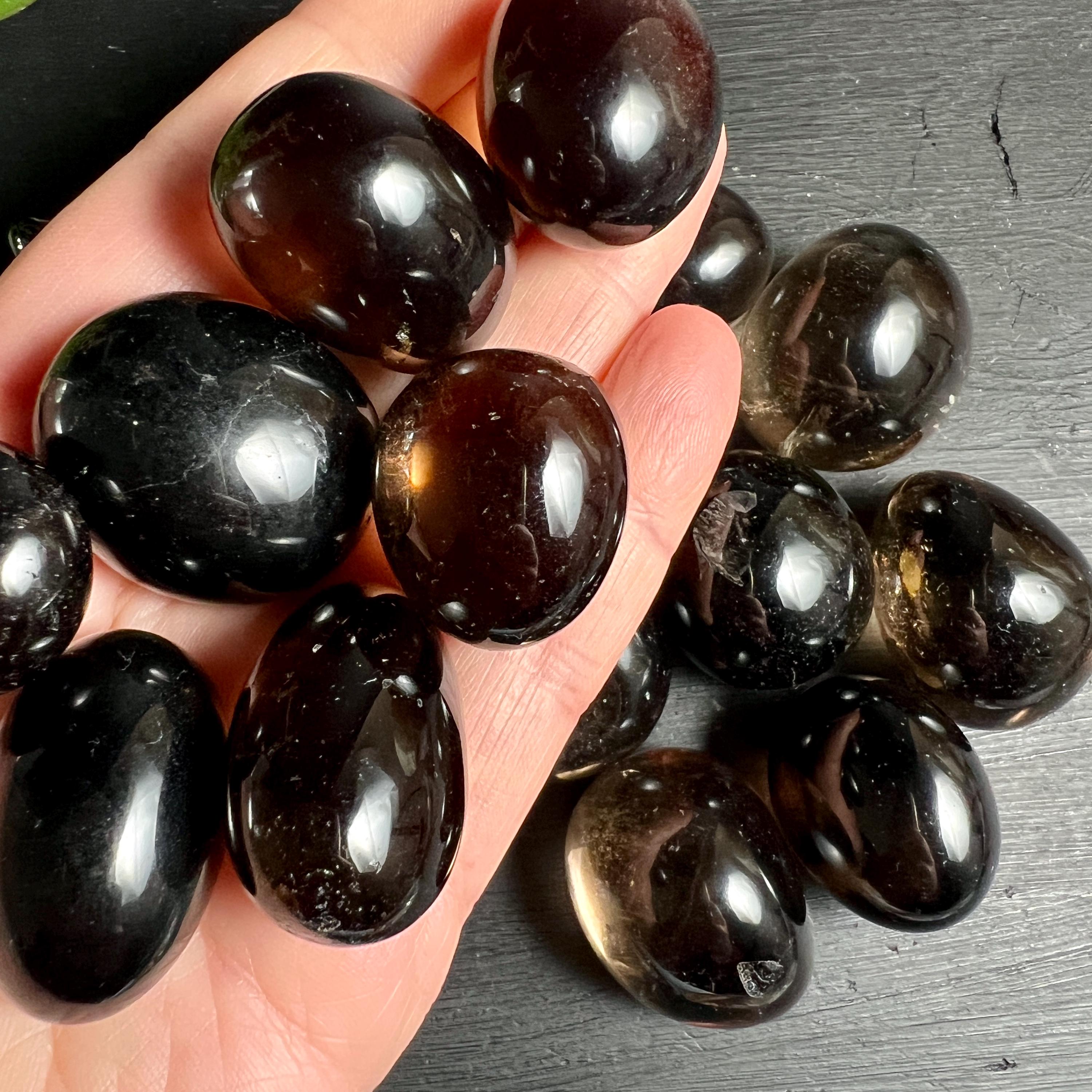 Tumbled Smoky Quartz Crystal | Clear Gemstone For Grounding Tumbled Smoky Quartz Crystal | Clear Gemstone For Grounding