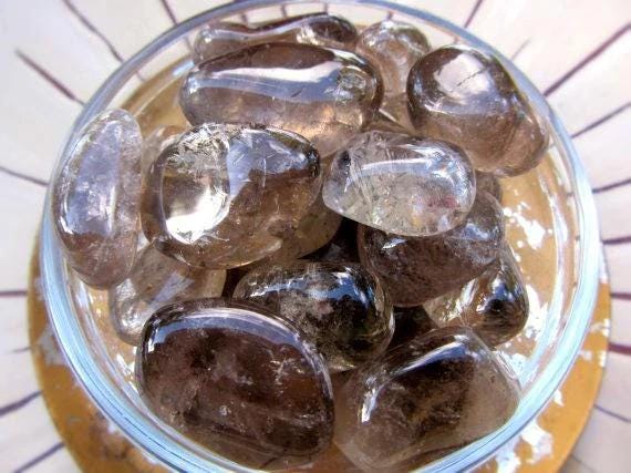 Smoky Quartz Tumbled Crystal: Grounding, Stress Relief, Meditation Stone (1" To 1 1/4") Smoky Quartz Tumbled Crystal: Grounding, Stress Relief, Meditation Stone (1" To 1 1/4")