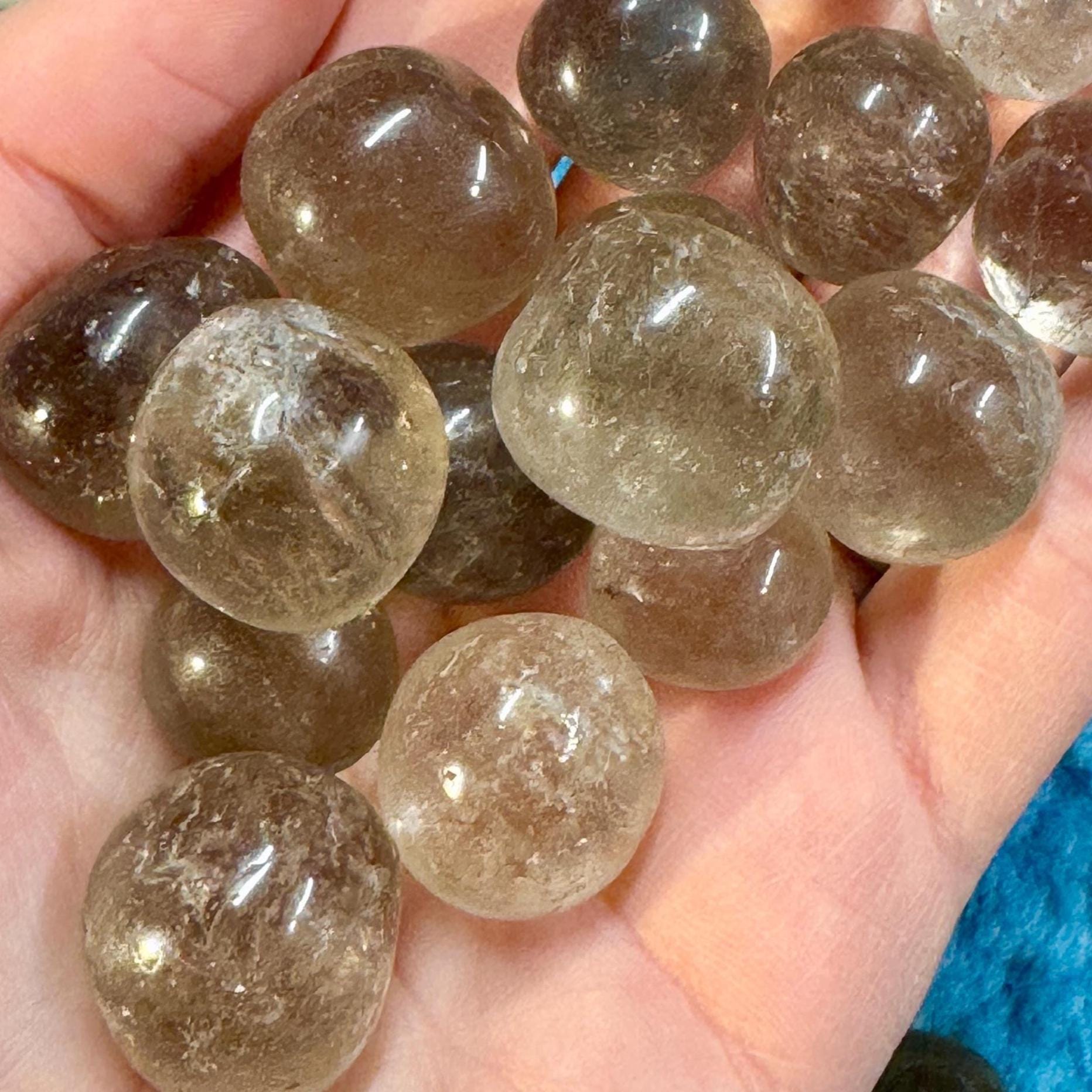 Smokey Quartz Tumble 15-25mm Stones Elf Natural Crystal Gems 15-20mm Smokey Quartz Tumbles Smokey Tumbly Smoky Tumbled Gemstones Smoky Gems