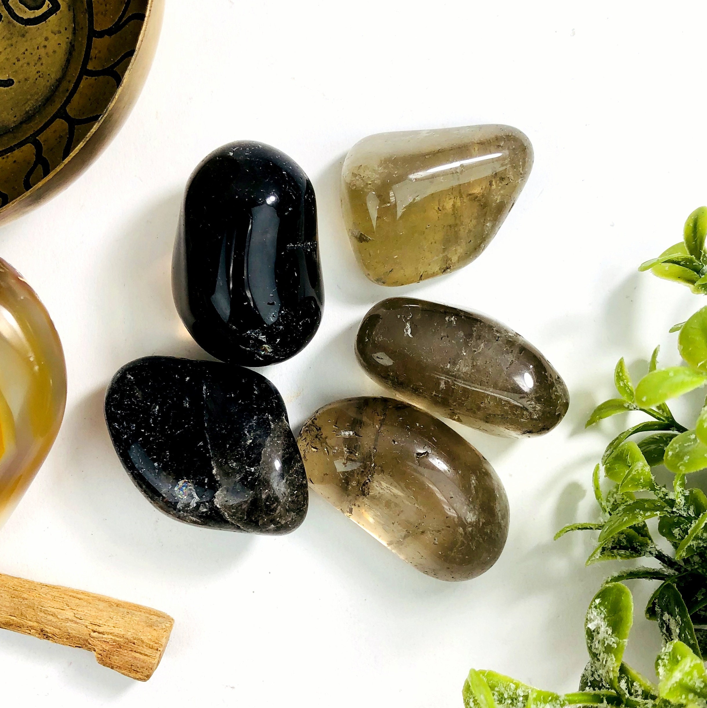 Smokey Quartz Tumbled Gemstones - Polished Brown Stones, Jewelry Making Supplies