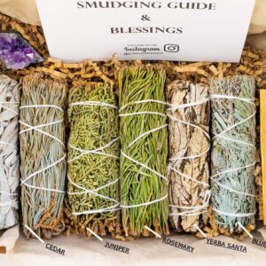 Sage Smudge Kit, Amethyst, Palo Santo, Healing Herbs