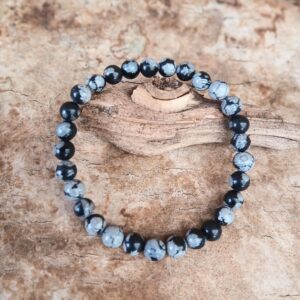 Snowflake Obsidian Bracelet Snowflake Obsidian Bracelet
