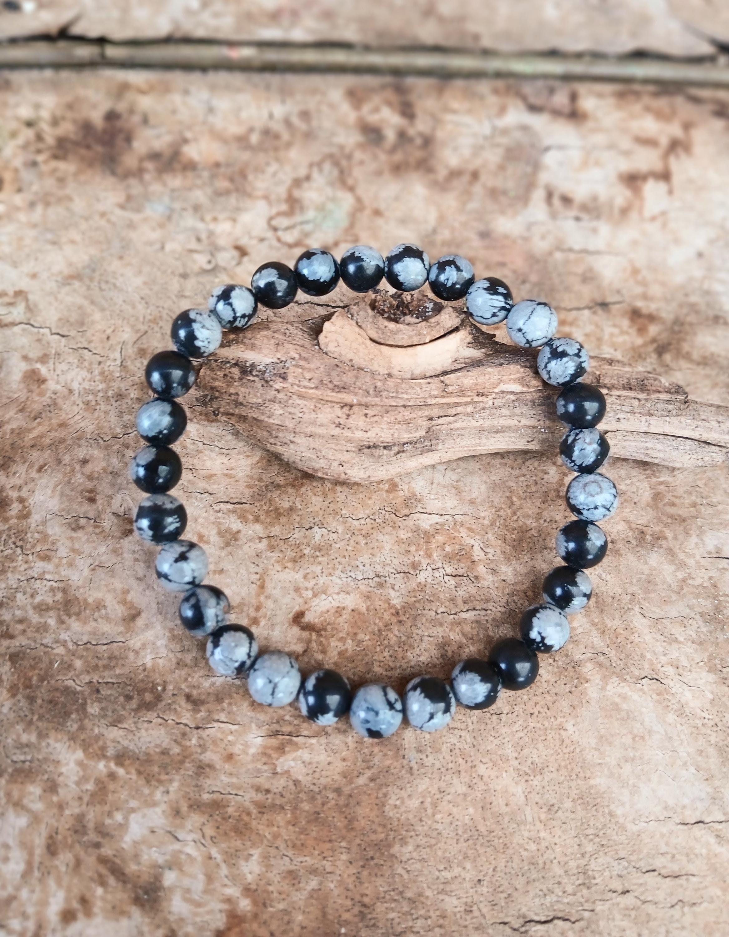 Snowflake Obsidian Bracelet
