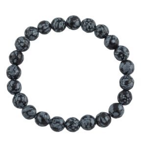 Snowflake Obsidian - BRACELETS NATURAL Gemstone 8mm Faceted Stackable Round Gemstone- Handmade - WHOLESALE - 8mm 7” - 7.5" Bracelet Snowflake Obsidian - BRACELETS NATURAL Gemstone 8mm Faceted Stackable Round Gemstone- Handmade - WHOLESALE - 8mm 7” - 7.5" Bracelet