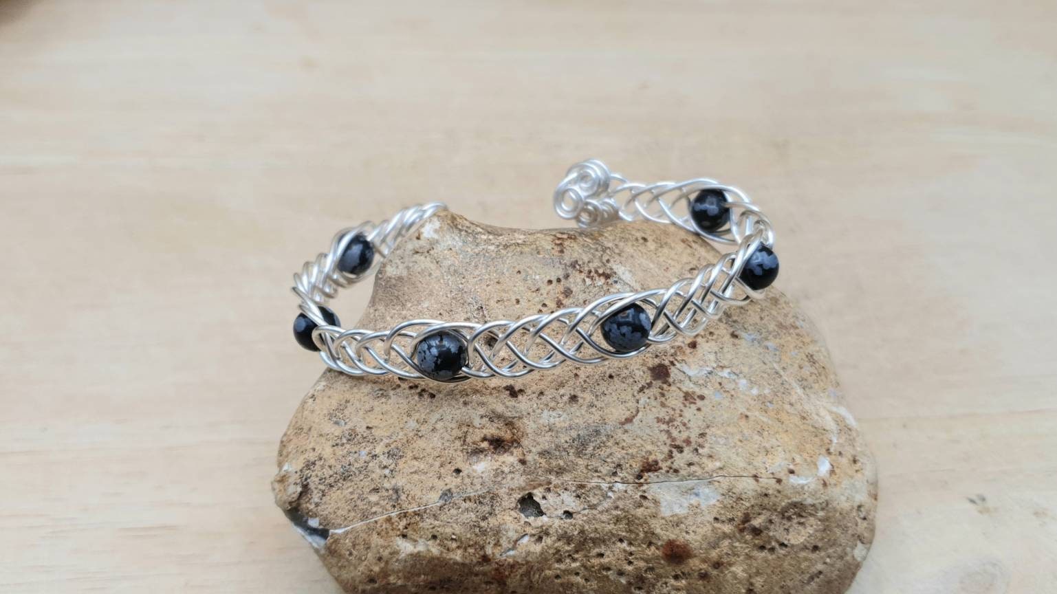 Snowflake Obsidian Cuff Bracelet. Adjustable Celtic Weave Wire Wrapped Bracelets For Women. Reiki Jewelry Uk. Virgo Jewelry.