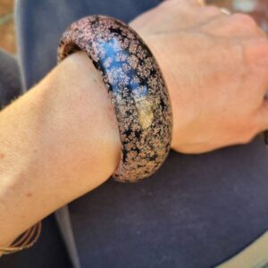 Rare snowflake obsidian bracelet. Chunky bangle bracelet Rare snowflake obsidian bracelet. Chunky bangle bracelet