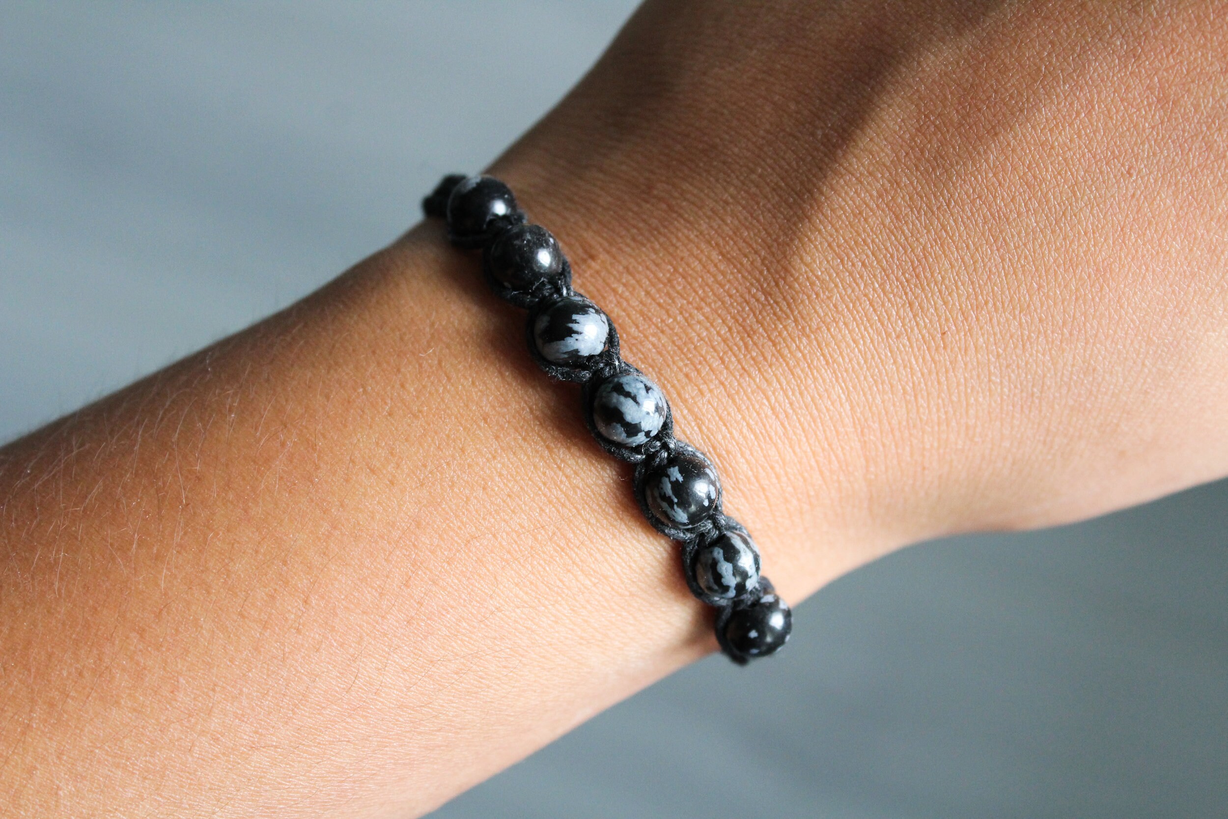 Snowflake Obsidian Bracelet Snowflake Obsidian Bracelet