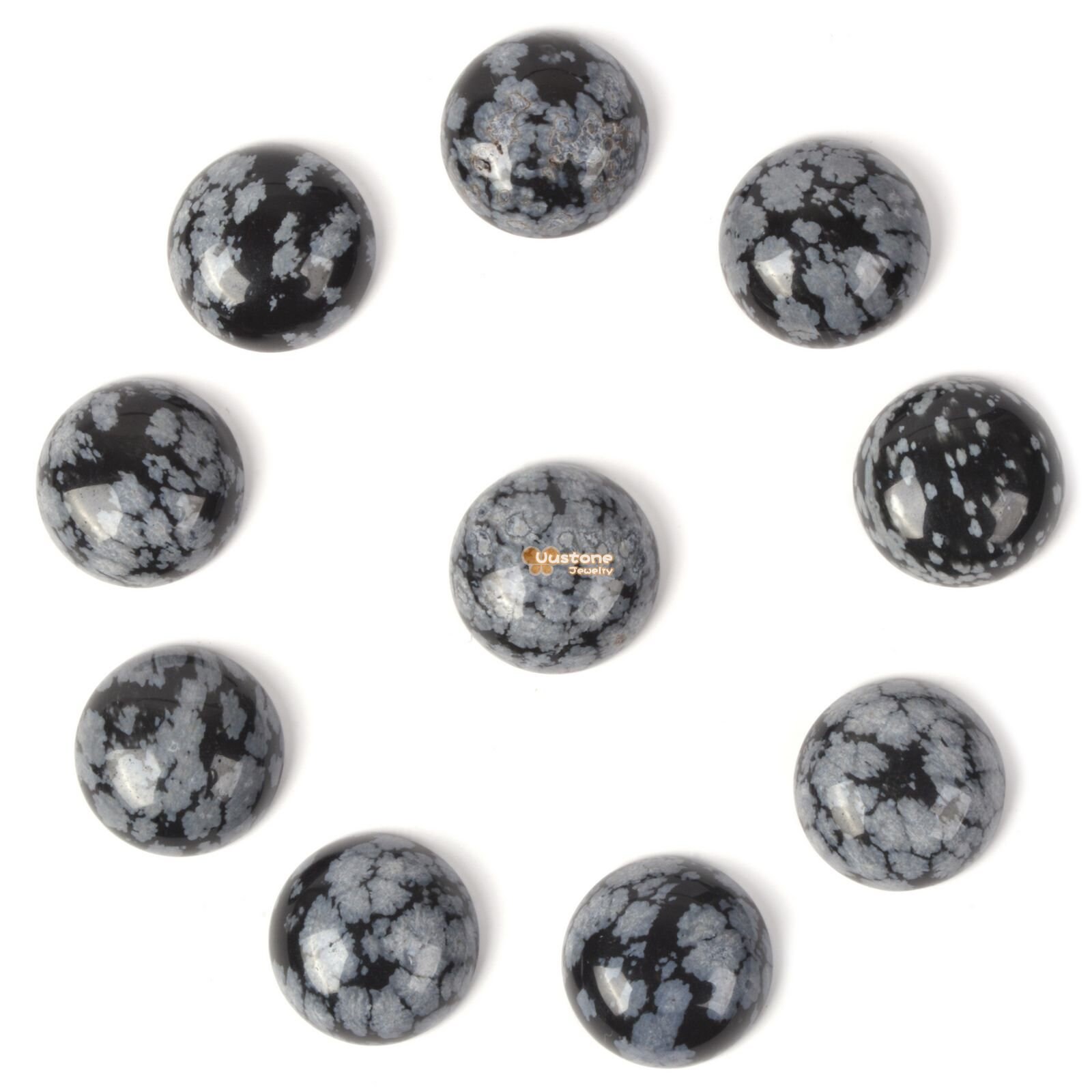 16mm Snowflake Obsidian Gemstone Round Flatback Cab Cabochon Stone Loose Stone Cab Diy Jewelry Making Stone 16mm Snowflake Obsidian Gemstone Round Flatback Cab Cabochon Stone Loose Stone Cab Diy Jewelry Making Stone