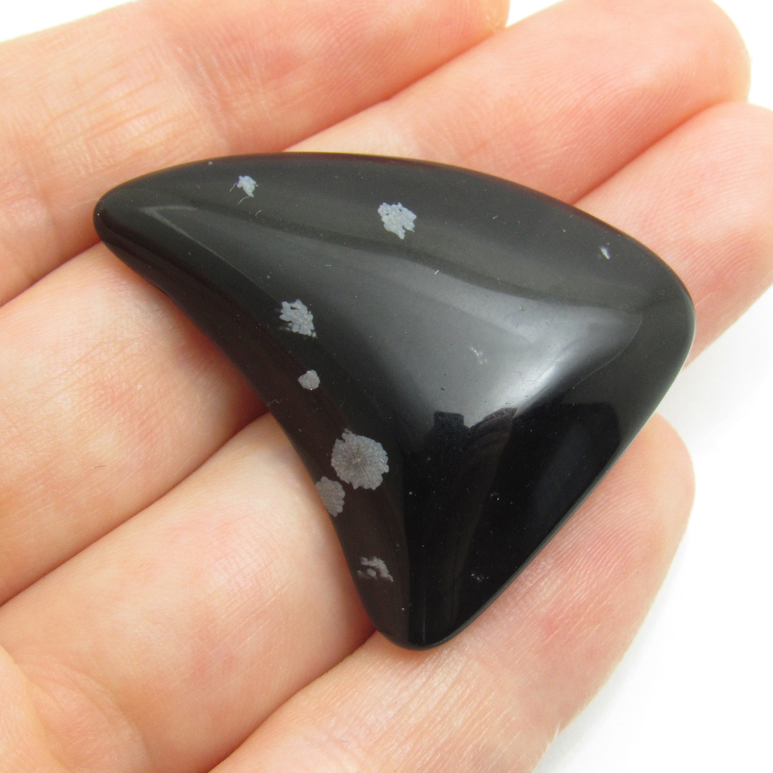 Big Snowflake Obsidian Cabochon Freeform Flowering Obsidian Spherulitic Obsidian New For Designer Jewelry Polished On Both Sides