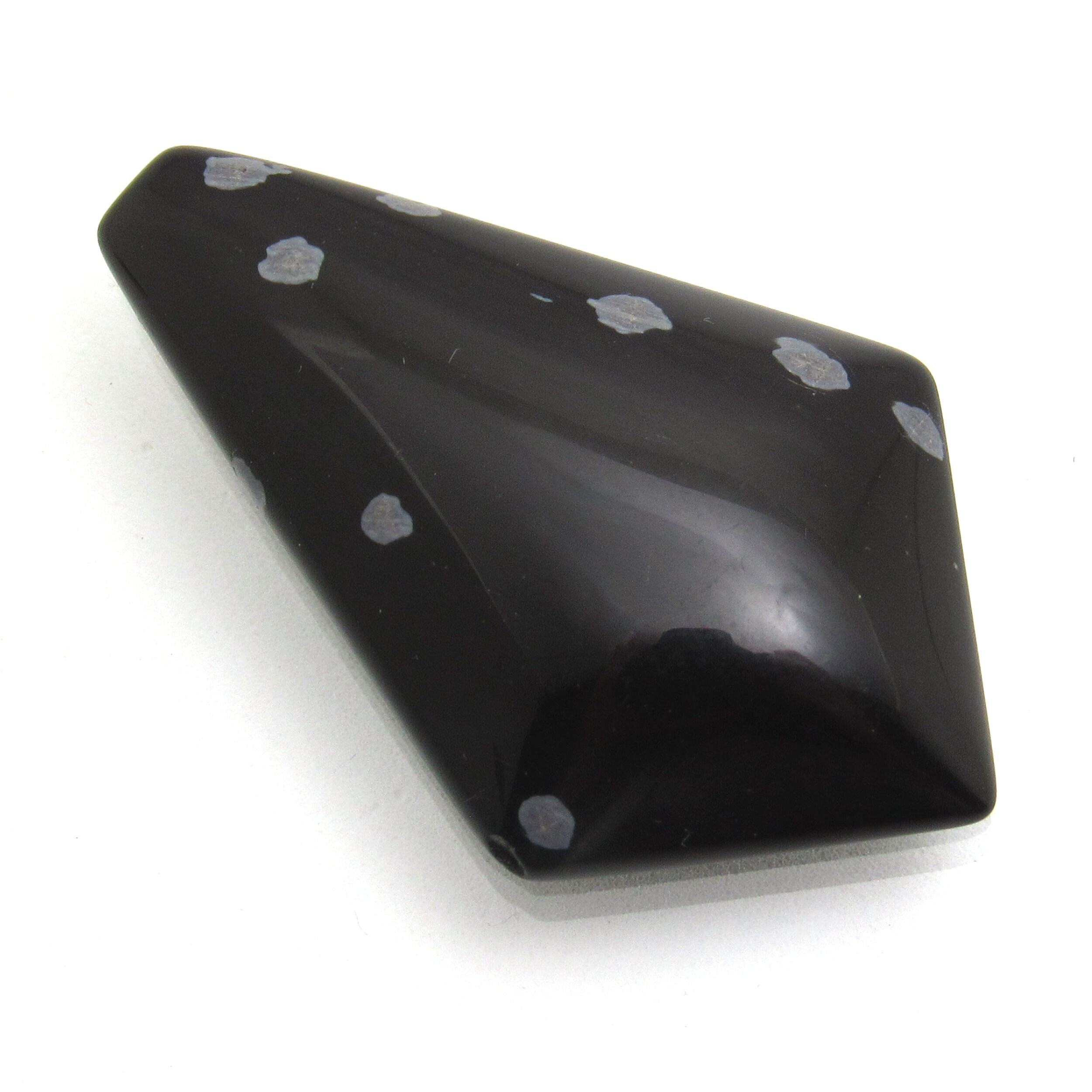 Snowflake Obsidian Cabochon Freeform Flowering Obsidian Spherulitic Obsidian New For Designer Jewelry Polished On Both Sides