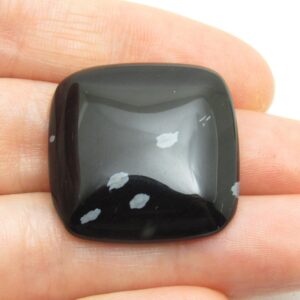 Snowflake Obsidian Cabochon Freeform Flowering Obsidian Spherulitic Obsidian New For Designer Jewelry Polished on Both Sides