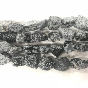Natural Snowflake Obsidian 20-25mm Raw Nuggets Genuine Loose Black Freeshape Beads 15 inch Jewelry Supply Bracelet Necklace Material Support Natural Snowflake Obsidian 20-25mm Raw Nuggets Genuine Loose Black Freeshape Beads 15 inch Jewelry Supply Bracelet Necklace Material Support