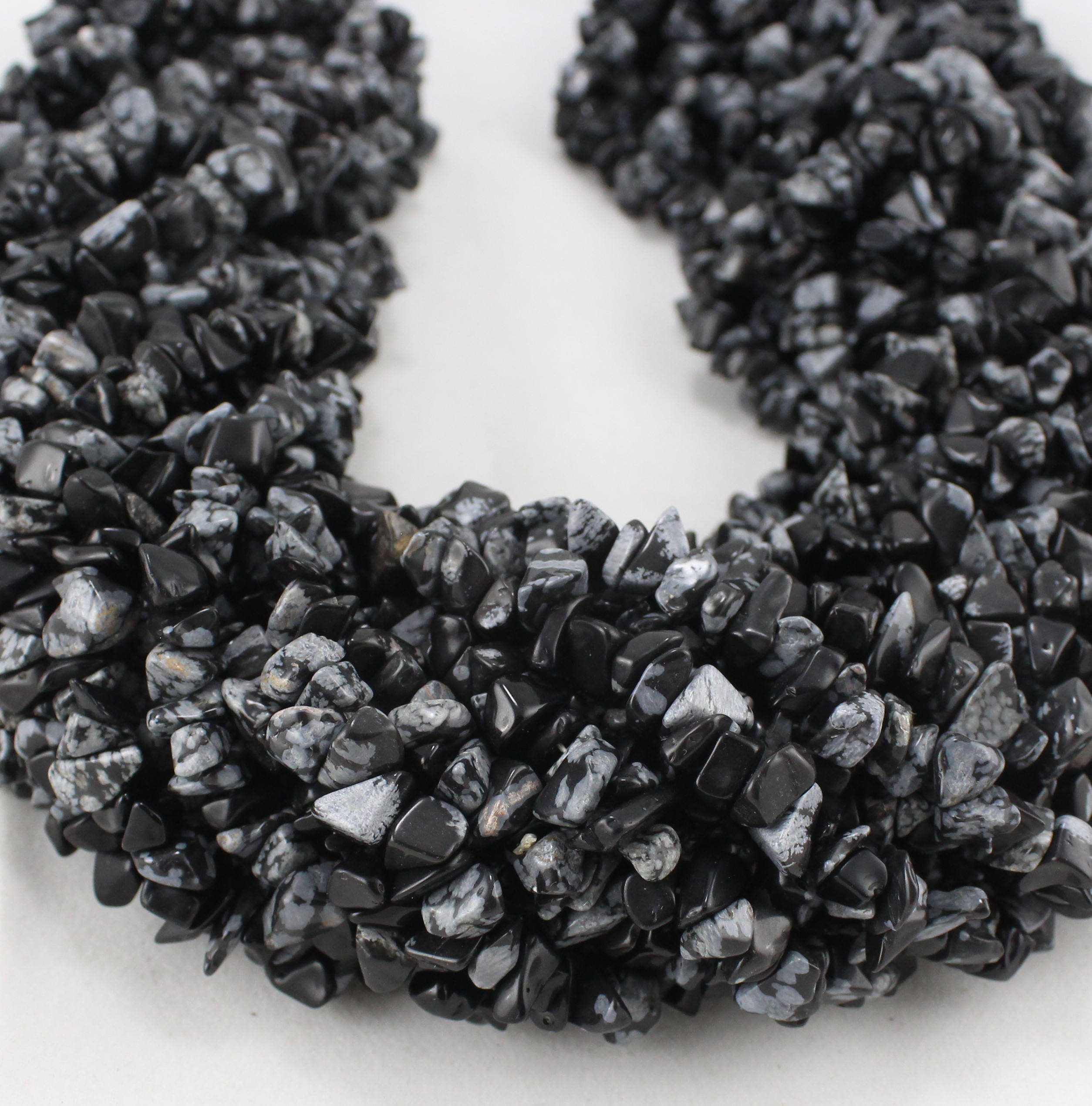 Snowflake Obsidian Uncut Chips Beads, Black Obsidian Chips Beads, 36 Inches Strand Loose Irregular Shape Gemstone Beads For Making Jewelry Snowflake Obsidian Uncut Chips Beads, Black Obsidian Chips Beads, 36 Inches Strand Loose Irregular Shape Gemstone Beads For Making Jewelry