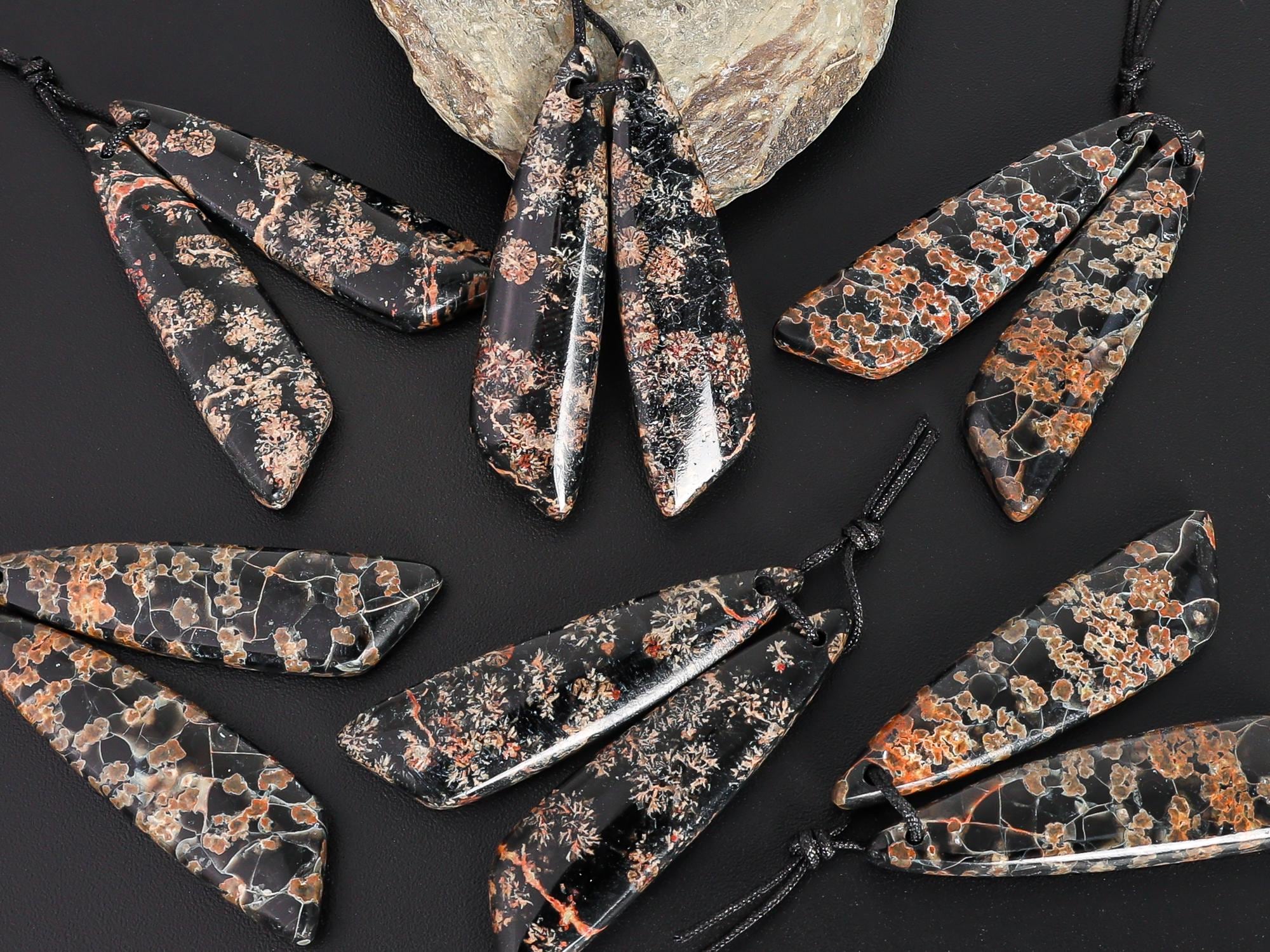 Black Brown Snowflake Obsidian Beveled Teardrop Earring Pair Grade Aa Drilled Matched One Of A Kind Natural Gemstone Black Brown Snowflake Obsidian Beveled Teardrop Earring Pair Grade Aa Drilled Matched One Of A Kind Natural Gemstone