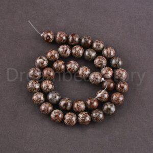 Natural Coffee Color Snowflake Obsidian 4mm 6mm 8mm 10mm 12mm Smooth/ Faceted Beads Sold By Strand