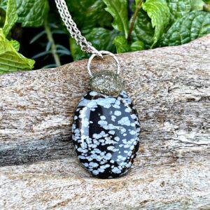 Snowflake Obsidian Necklace Snowflake Obsidian Necklace