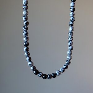 Snowflake Obsidian Necklace Ode To Winter Faceted Gem Snowflake Obsidian Necklace Ode To Winter Faceted Gem