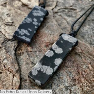 Snowflake Obsidian Necklace, Viking Jewelry, Capricorn / January Birthstone, Birthday Gifts For Men, Healing Gemstone Jewelry Snowflake Obsidian Necklace, Viking Jewelry, Capricorn / January Birthstone, Birthday Gifts For Men, Healing Gemstone Jewelry