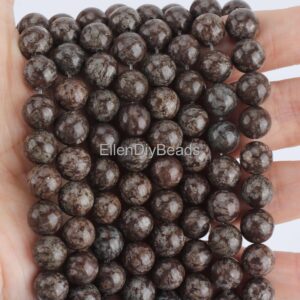 4/6/8/10/12mm Deep Color Coffee Snowflake Obsidian, Brown Snowflake Beads, Wholesale Loose Beads, Full Strand, DIY Gift--15inches--STN00435