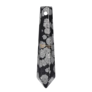 50mm Snowflake Obsidian hexagonal pendant beads gemstone jewelry making crystal healing focal bead