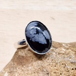 Snowflake Obsidian Adjustable Ring. 925 Sterling Silver Rings For Women. Reiki Jewelry Uk. Virgo Jewelry. 14x10mm Stone Snowflake Obsidian Adjustable Ring. 925 Sterling Silver Rings For Women. Reiki Jewelry Uk. Virgo Jewelry. 14x10mm Stone