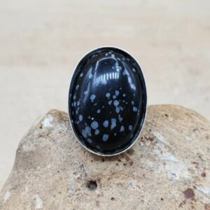 Large Snowflake Obsidian Ring. Statement Adjustable 925 Sterling Silver Rings For Women. Reiki Jewelry Uk. Virgo Jewelry. 25x18mm Stone Large Snowflake Obsidian Ring. Statement Adjustable 925 Sterling Silver Rings For Women. Reiki Jewelry Uk. Virgo Jewelry. 25x18mm Stone