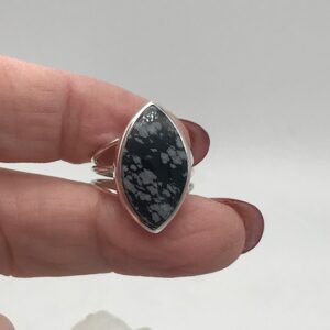 Snowflake Obsidian Ring Size 6 1/2 Snowflake Obsidian Ring Size 6 1/2