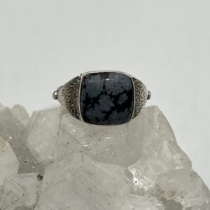 Snowflake Obsidian Ring, Size 7 1/2 Snowflake Obsidian Ring, Size 7 1/2