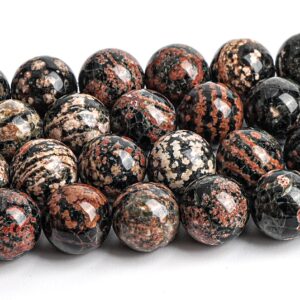 Black Red Snowflake Obsidian Beads Genuine Natural Grade A+ Gemstone Round Loose Beads 4MM 6MM 8MM 10MM Bulk Lot Options