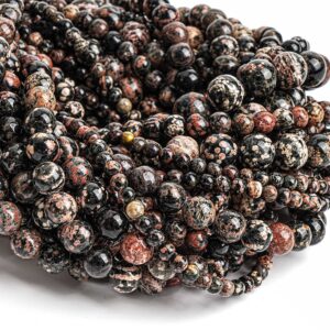 Genuine Natural Mexican Red Snowflake Obsidian Gemstone Beads 4MM 6MM 8MM 10MM Black Red Round A+ Quality Loose Beads Genuine Natural Mexican Red Snowflake Obsidian Gemstone Beads 4MM 6MM 8MM 10MM Black Red Round A+ Quality Loose Beads