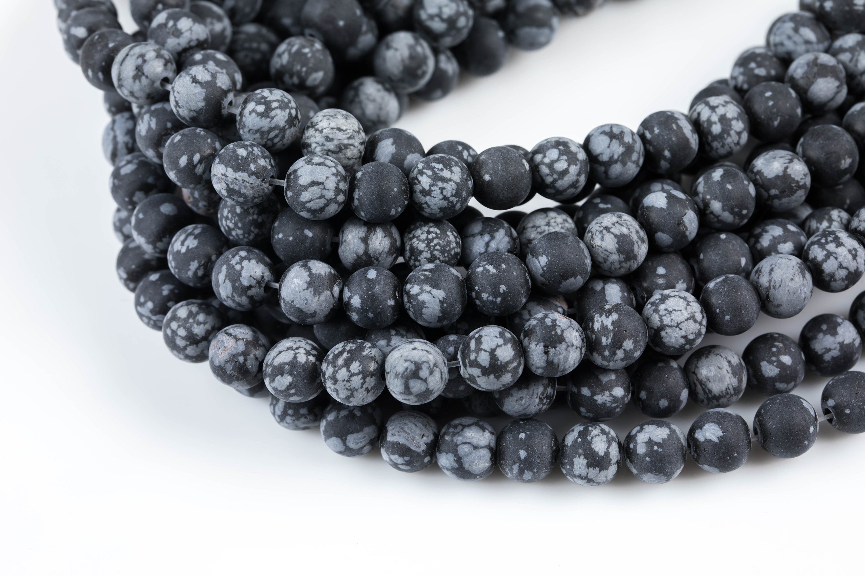 Natural Matte Snowflake Obsidian Grade Aaa Round-4mm, 6mm, 8mm, 10mm, 12mm- Full 15.5 Inch Strand Aaa Quality Gemstone Beads Natural Matte Snowflake Obsidian Grade Aaa Round-4mm, 6mm, 8mm, 10mm, 12mm- Full 15.5 Inch Strand Aaa Quality Gemstone Beads
