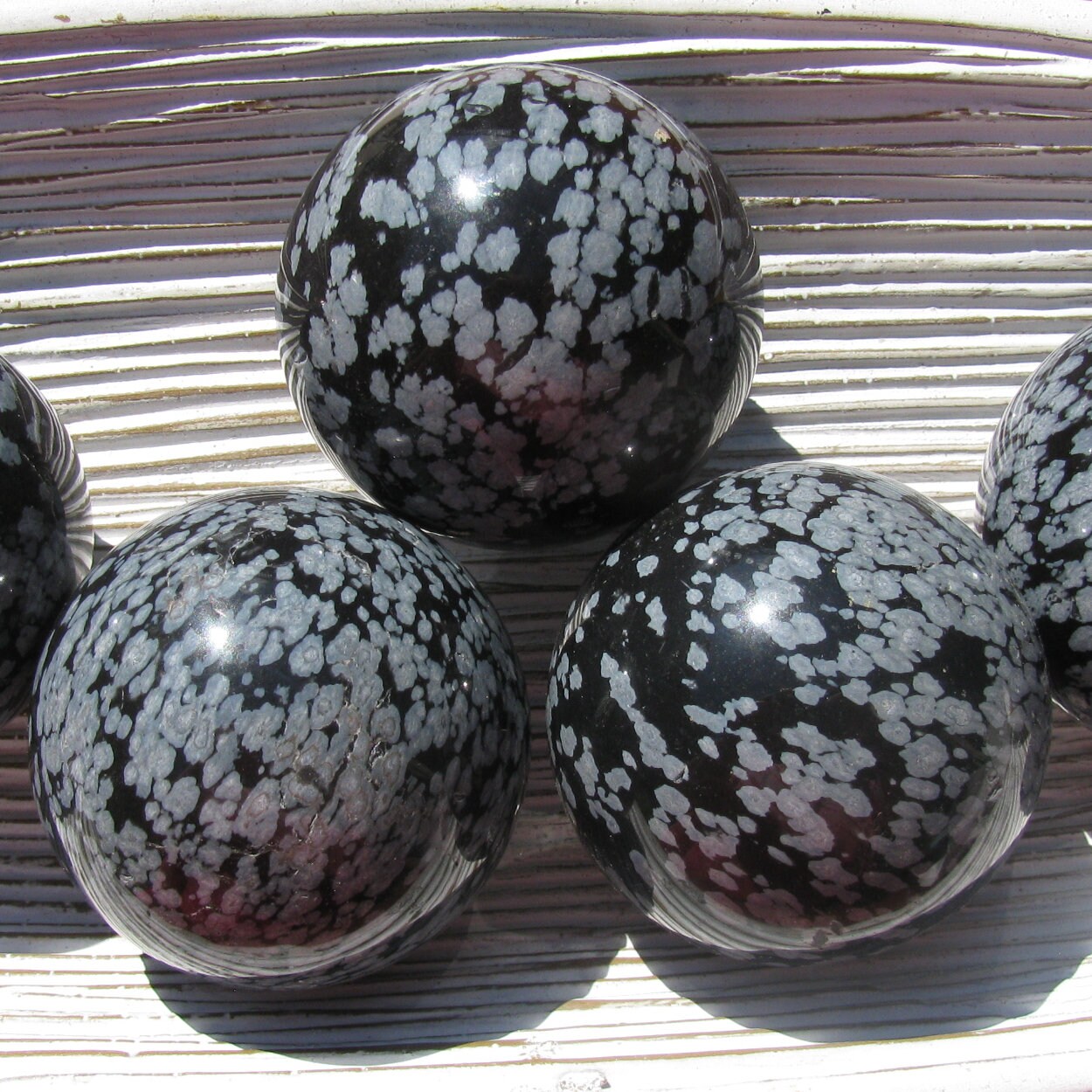 Snowflake Obsidian Crystal Spheres, 2 Inch Obsidian Sphere, Obsidian Crystal, Black Snowflake Stone, Healing, Meditation, Balance Stone
