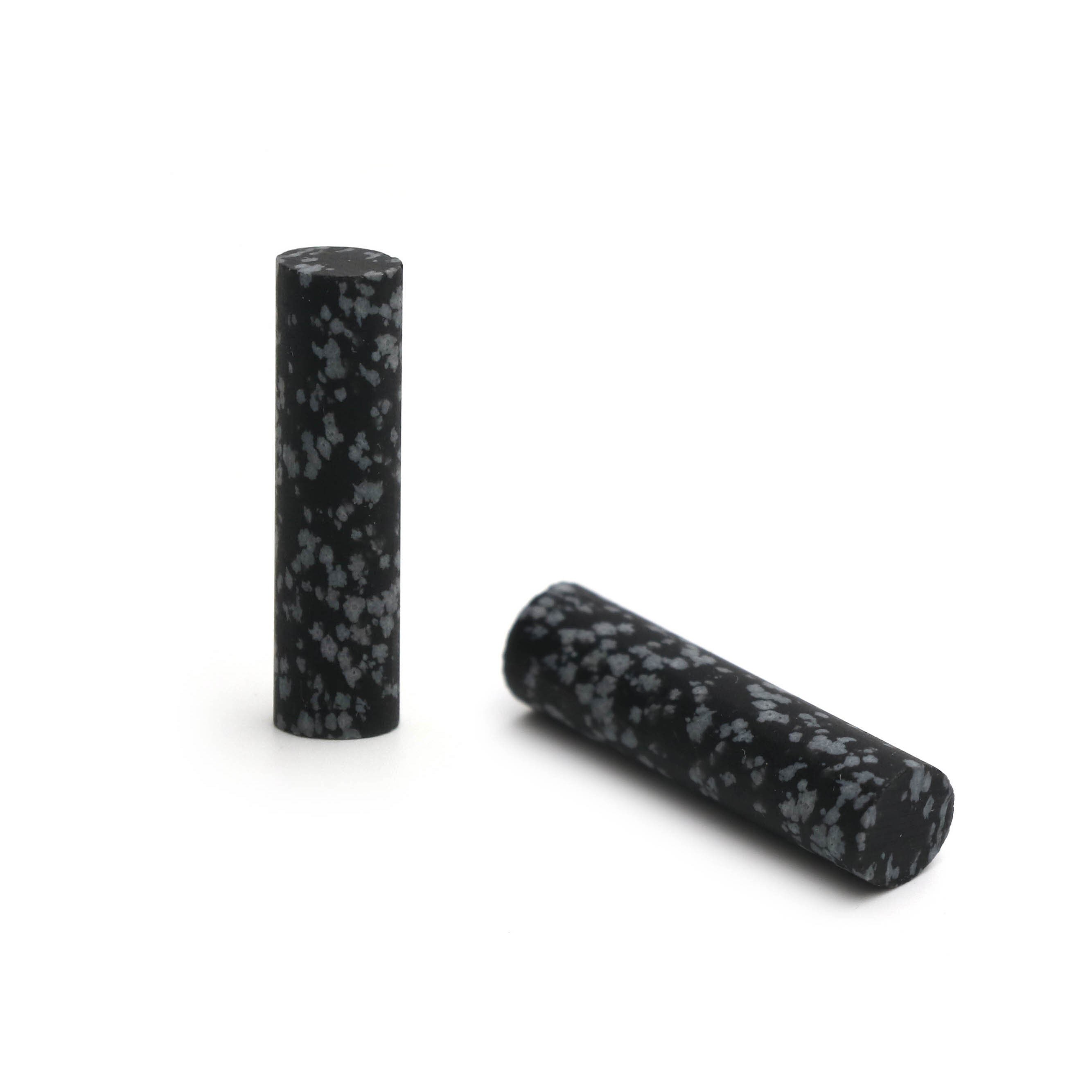 Snowflake Obsidian Matte Finish Cylinder Gemstone, 8x31 Mm , Matt Finish Gemstone , Aa Quality , Price Per Pair Gemstone