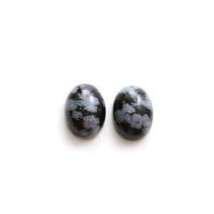 Natural Snowflake Obsidian Smooth Oval Loose Gemstone, 12x16 Mm, Snowflake Obsidian Jewelry Handmade Gift For Women, Pair ( 2 Pieces ) Natural Snowflake Obsidian Smooth Oval Loose Gemstone, 12x16 Mm, Snowflake Obsidian Jewelry Handmade Gift For Women, Pair ( 2 Pieces )