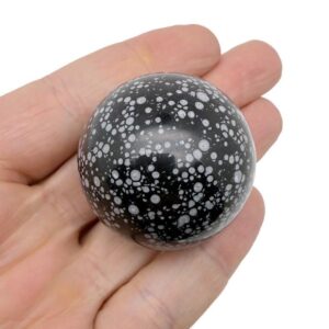 SnowFlake Obsidian Sphere Stone A++ – Crystal Ball - Healing Crystal Stones – Crystal Décor – 40-50mm - BA1031