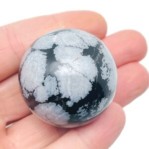 Snowflake Obsidian Sphere Stone A++ – Crystal Ball - Healing Crystal Stones – Crystal Décor – 40-50mm - BA1023