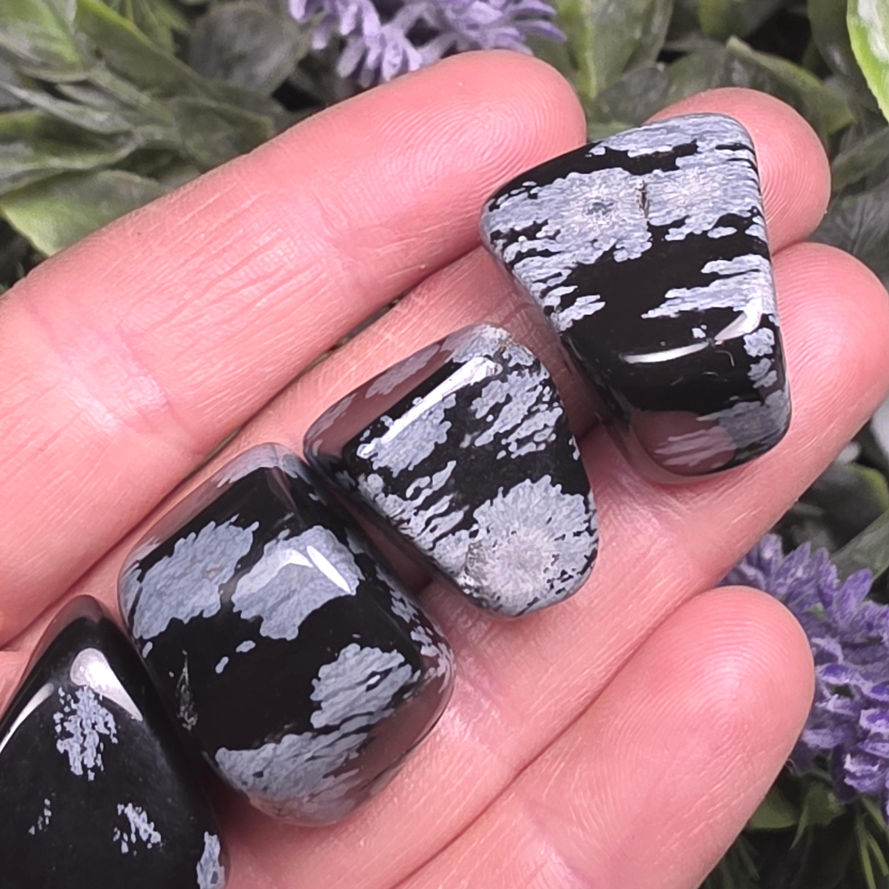 Snowflake Obsidian - Obsidian Crystal - Obsidian Stone - Tumbled Obsidian - Polished Snowflake Obsidian - Snowflake Obsidian Crystal