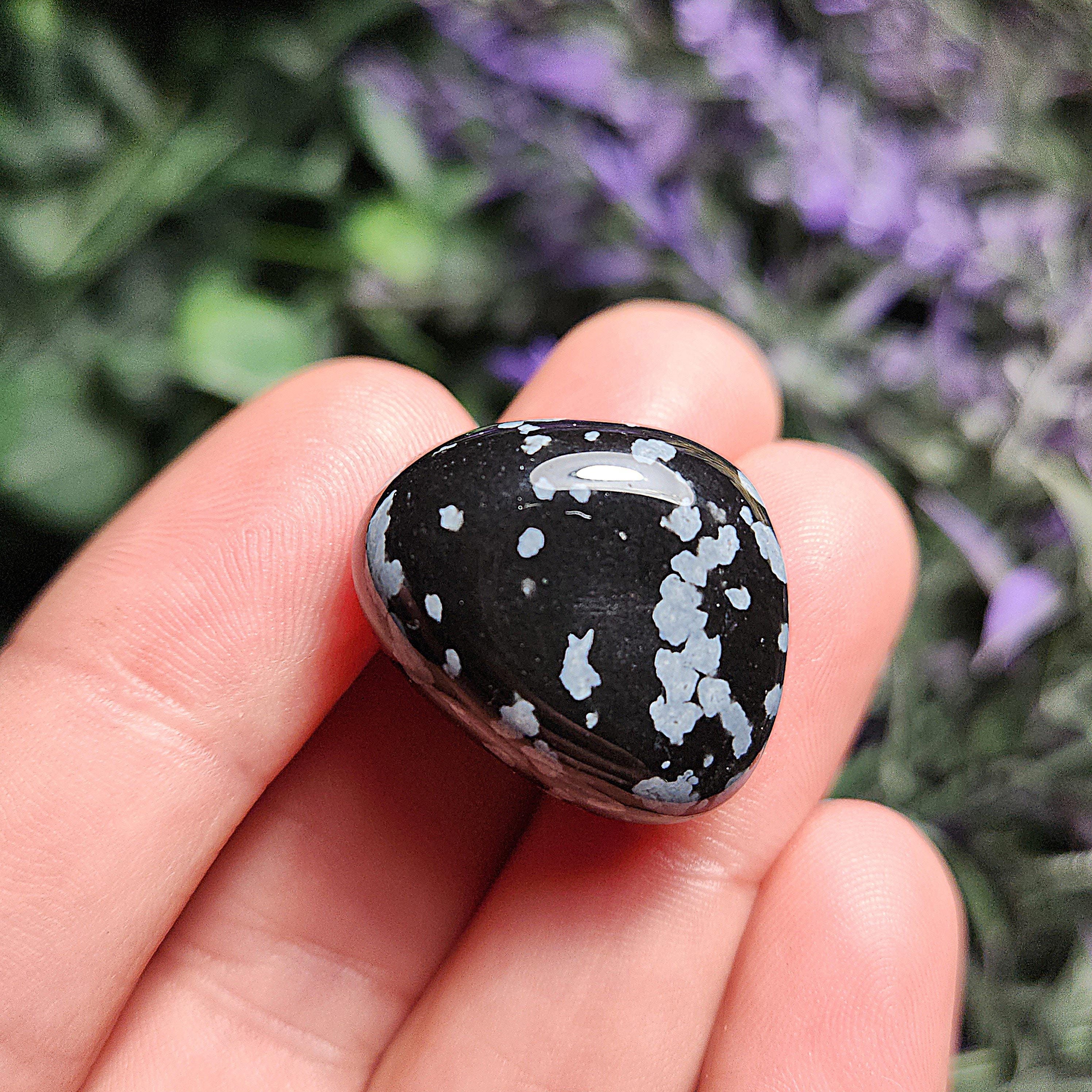 Snowflake Obsidian - Obsidian Crystal - Obsidian Tumbled - Snowflake Obsidian Stone - Obsidian Stone - Polished Obsidian - Obsidian Specimen