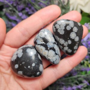 Snowflake Obsidian - Obsidian Crystal - Obsidian Tumbled - Snowflake Obsidian Stone - Obsidian Stone - Polished Obsidian - Obsidian Specimen