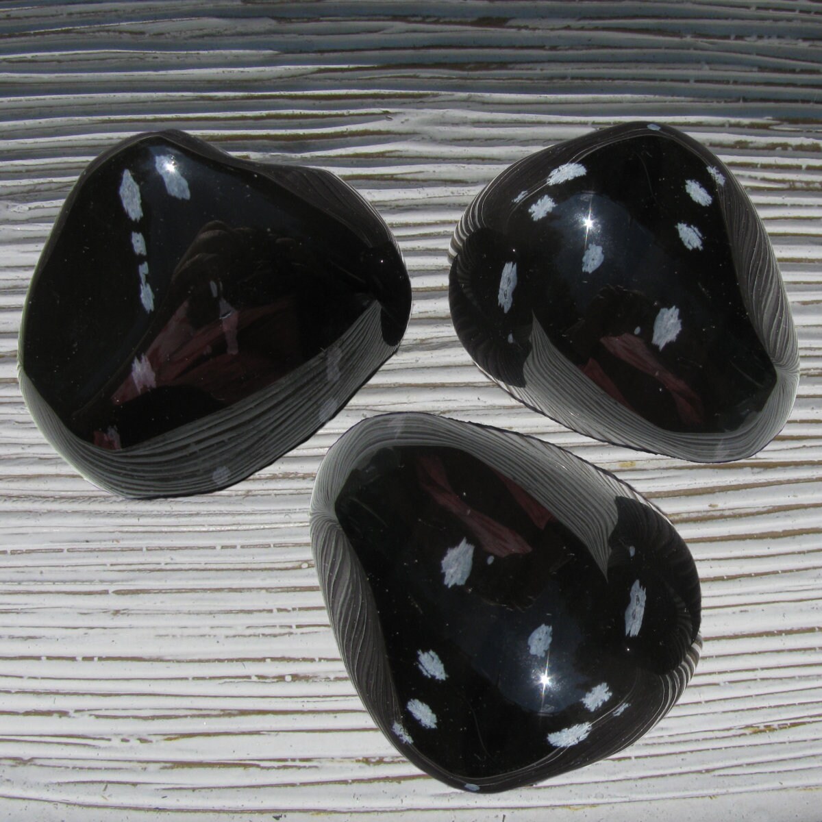 Snowflake Obsidian Massage Stone – Large Tumbled Obsidian For Healing, Grounding & Chakra Balancing, Crystal Therapy Stone, Reiki Gift