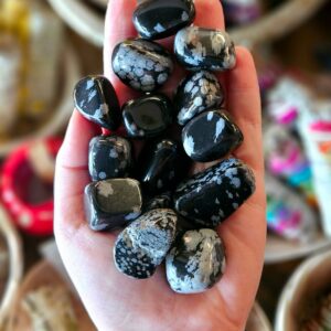 Snowflake Obsidian, One, Tumbled Stone, Rock Hound, Crystals, Healing Stones, Feng Shui