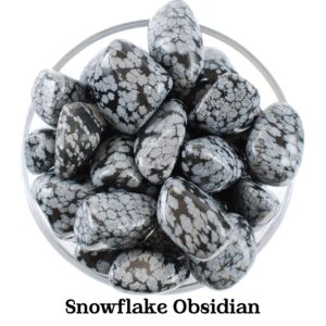 Snowflake Obsidian Tumbled Stone, Balance, Purity And Protection, Root Chakra Grounding Crystal, Gift For Capricorn Scorpio Natural Gem