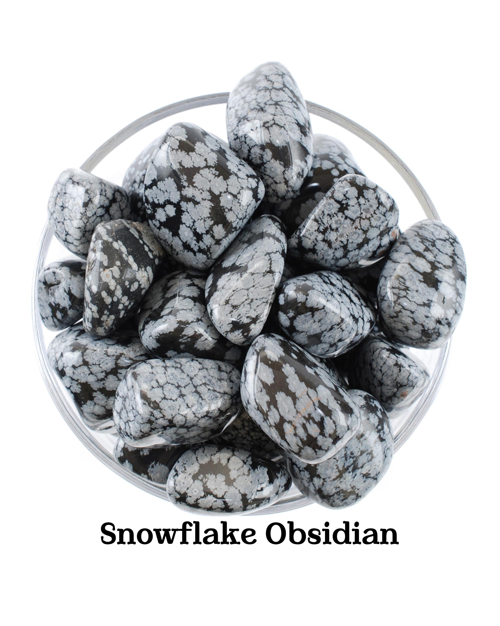 Snowflake Obsidian Tumbled Stone, Balance, Purity And Protection, Root Chakra Grounding Crystal, Gift For Capricorn Scorpio Natural Gem