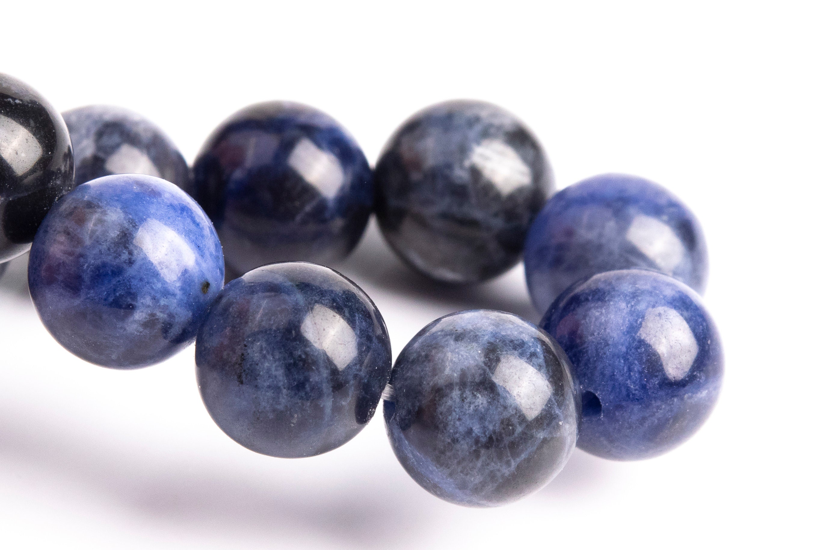 8-9mm Sodalite Beads Bracelet Grade Aaa Genuine Natural Round Gemstone 7" Bulk Lot Options (106609h-2018)